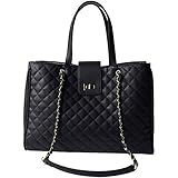 Chavon Laptop Messenger & Shoulder Bags 15.6 inch Tote Handbag Premium Top Handle Satchel Quilted Travel Bag Oversized Briefcase