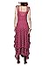 CA Mode Women's Sleeveless Floral Lace Tiered Long Irregular Party Dress