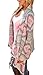Myobe Women's Aztec Print Drape Open Front Drape Boyfriend Cardigan Sweaters Pink Red Large