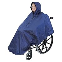 YFjyo Universal Wheelchair Poncho, Waterproof Wheelchair Mac Cape Poncho with Hood