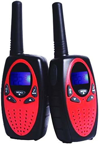 LeeKer LK-R019 Walkie Talkies for Kids UHF 22CH LCD Display VOX Function 2 Way Radio for Children Toys(Red, 1 Pair)