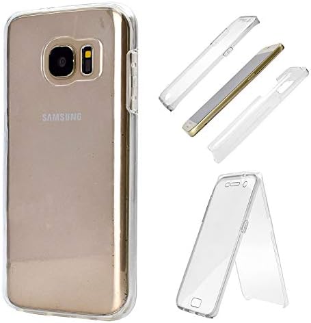 Case for Samsung Galaxy S7,Cestor Front and Back 360 Degree Full Body 2 in 1 Hybrid Protective Case Crystal Transparent Shockproof Ultra Thin Soft TPU + Hard PC Back Cover for Samsung Galaxy S7,Clear