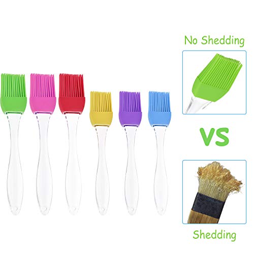Basting Brushes, JUSTDOLIFE 6 Pack Silicone Pastry Brushes Heat Resistant Pastry Basting Oil Brush for BBQ Meat,Cakes & Pastries
