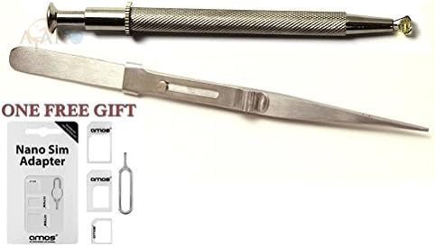 ATAR Holder Pick-up Tool Tweezers 3prong (Claw) and Slide Lock Tweezers for Jewelry, Diamond & Gemstone Jewellers Tweezers