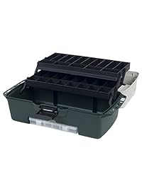 Wakeman 2 tray Pesca Tackle Caja con 3 organizadores de extraíble, 18"