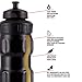 SIGG - Sports Water Bottle - WMB Sports Black - With 3-Stage Sports Cap - Made in Switzerland - Leakproof - Lightweight - Metal - BPA Free - 25 Oz