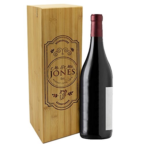1 Personalized+Wood+Wine+Box+Anniversary