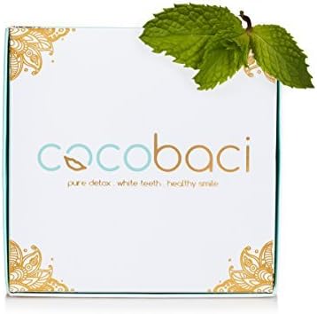 Cocobaci Ayurvedic coconut oil pulling 15 packets - Cool Mint - Natural Teeth Whitening, Body detox organic - Healthy gums mouthwash with essential oils -Detoxifies body/kills bacteria/ whitens teeth