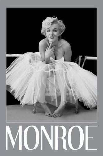 Marilyn Monroe - Balerina Tutu B&W - Maxi LAMINATED/ENCAPSULATED Poster - Measures 36 x 24 inches (91.5 x 61 cm) Approx.
