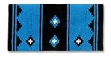 Mayatex Apache Saddle Blanket, Turquoise/Black/Cream, 36 x 34-Inch