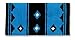 Mayatex Apache Saddle Blanket, Turquoise/Black/Cream, 36 x 34-Inch