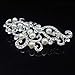 Bridal Wedding Hair Piece Crystal Rhinestones Pearls Women Hair Side Combs for Prom Crystal Headpiece for Women, Silver