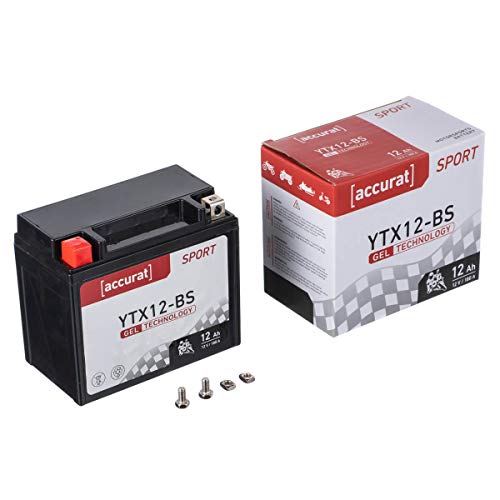 Accurat motorfietsaccu YTX12-BS 12Ah 180A 12V gel-technologie startaccu in OEM-kwaliteit cyclusvast veilig opbergbaar… - Image 3