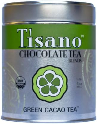 Tisano Organic Dragonwell Green Cacao Tea - Loose Leaf - 04oz