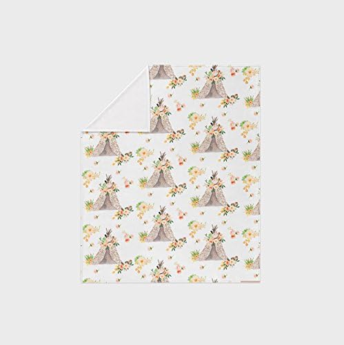 Boho Teepee Floral Swaddle