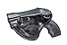 Cardini Leather USA – Zorro Series Holster – Right Handed – Black Leather – For Ruger LCR 38 Special – Concealed Carry IWB with Clip