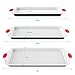 Vremi Bake To The Future Trilogy Home Kitchen Ceramic Coating Baking Set with Quarter, Medium, and Half Sheet Pan, Silver (3 Pack)