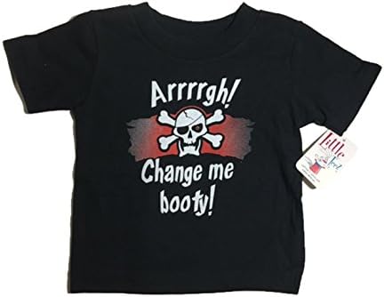 Little Teez Graphic Arrrrgh Change me Funny Baby Short Sleeve T-Shirt