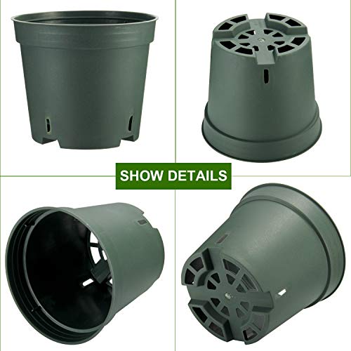 Pots for Plants, ZOUTOG 6 inch Plastic Planters with Drainage Hole, Pack of 12 - Plants not Included - Thumbnail 5