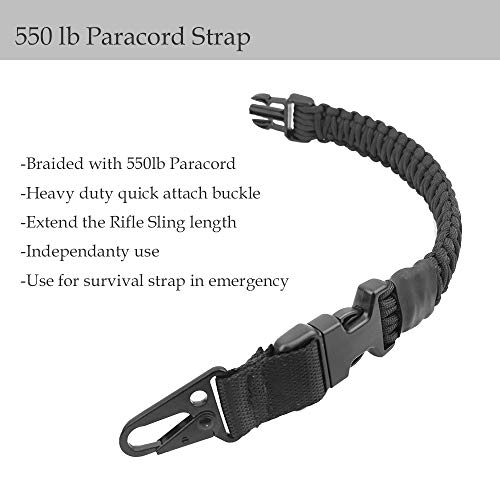 550 Paracord Rifle Sling 2 Point Sling Adjustable Gun Strap Traditional