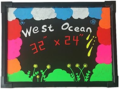 Neon Effect Illuminated Erasable Flashing Message Sign LED Writing Board Multi-color with remote control 32"X24"