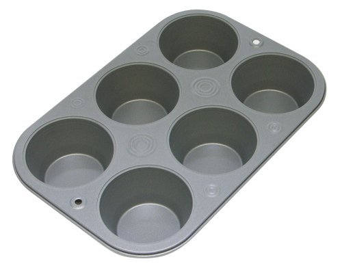 Premium Non-Stick Bakeware Muffin and Cupcake Pan, 6-Cup