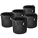 iPower 5 Gallon 5 Pack Grow Bags Nonwoven Fabric Pots Aeration Container with Strap Handles for Garden and Planting, 5-Pack Black, 5 Gallon