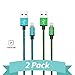 StyleTech Inc. Aluminum Nylon Braided Series 10 Feet 8 Pin Lighting Syncing Charging Cable for iPhone SE/5/6/6s/7/Plus iPad Mini/Air/Pro (4.) Green - Blue)