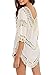 Lanzom Sexy Womens Crochet Hollow Out Bikini Cover-UPS Swimwear Beachwear (Beige, Medium)