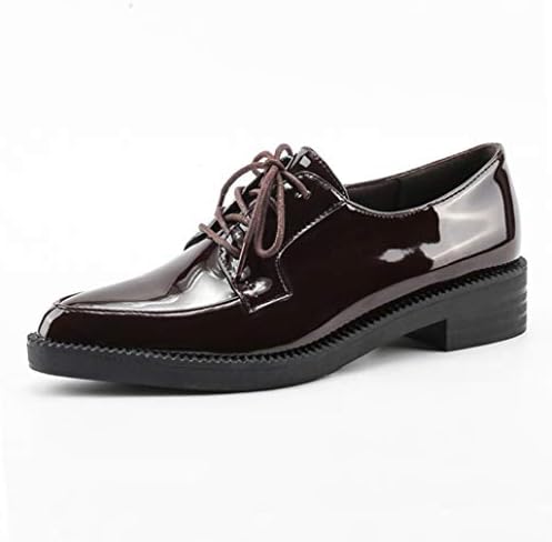 レディース オックスフォードシューズ 靴 エナメル調 誕生日 お祝い ポインテッドトゥ レースアップ カジュアルシューズ ローカット レディースシューズ ローヒール 春 おじ靴 マニッシュシューズ 夏 革靴 太ヒール パンプス