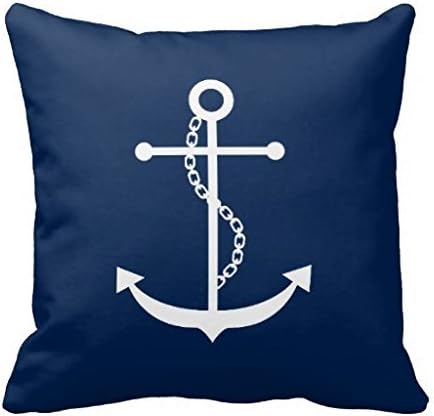 Amazon Com 18 Quot X 18 Quot Navy Blue Anchor Decorative Throw