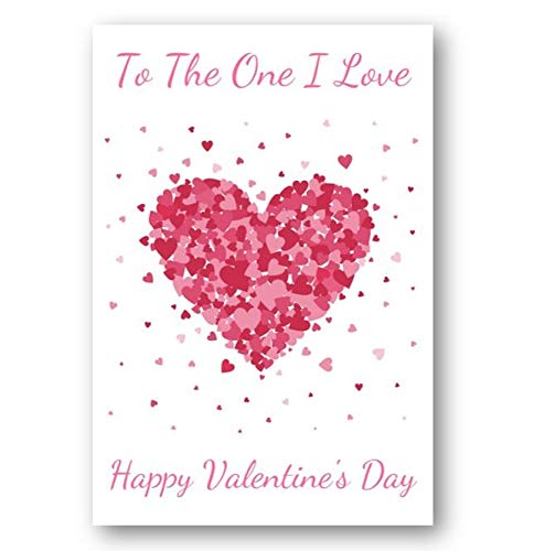 Second Ave To The One I Love Valentine Card Cute Romantic Card - Bursting Heart Design