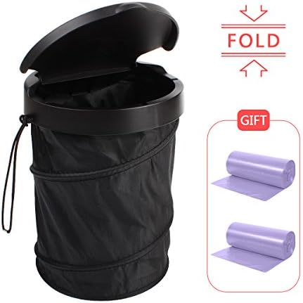 Car Garbage Can,CYzu Car Trash Waste Bin,Car Trash Bag,Car Garbage Bag Organizer,Car Trash Can With Lid,Universal Traveling Portable Collapsible Pop-up Leak Proof Car Trash Can With Cover
