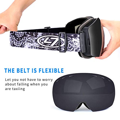image for INTSUN OTG Ski Goggles Anti-Fog UV Protection Windproof Snowboard Gogg