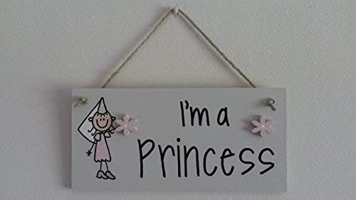 Cheyan I'm a Princess Wood Signs for Home Decor Rustic Shabby Wooden Wall Plaque Hanging - Girls Bedroom