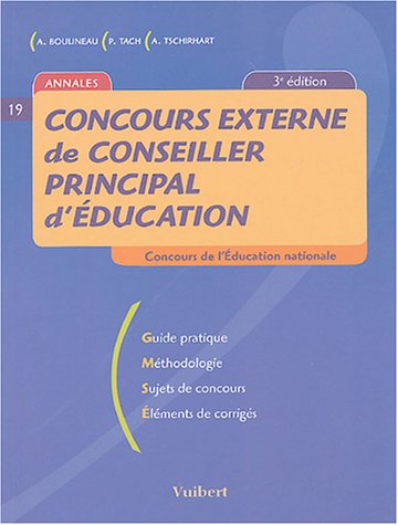 Concours externe de conseiller principal d'éducation