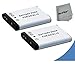2 High Capacity Replacement Nikon EN-EL19 Batteries for Nikon Coolpix S32, S100, S3100, S3200, S3300, S3500, S4100, S4200, S4300, S5200, S5300, S6400, S6500, S6800 Digital Cameras