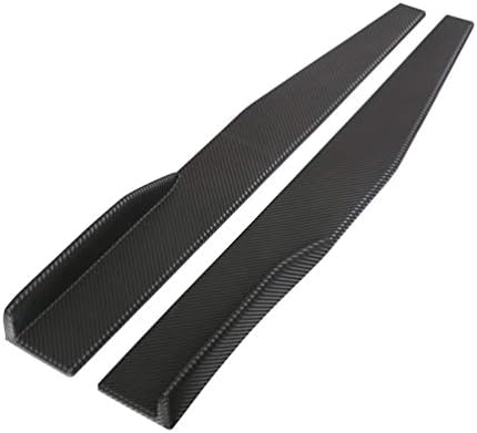 FCGV Universal Black Car Side Skirt Rocker Splitters Winglet Wings 74.5Cm 10 Screws