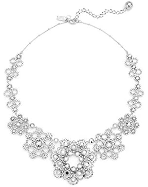 Silver Crystal Lace Necklace