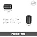 Brooklyn Pipe 3/4 Inch Close Nipple Pipe | 10 Pack Iron Pipe Fittings, Pipes and Fittings Fit for Pipe Decor Industrial Shelf and Steampunk Furniture