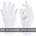 Vastar 14 Pairs 8.6 Inch White Cotton Gloves, Work Gloves For Coin Jewelry Silver Inspection, Large