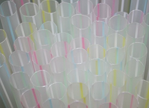 UPC 791398450057, AMK 160 Count EXTRA WIDE Fat Boba Drinking Straw 8 1/2&quot; Striped.