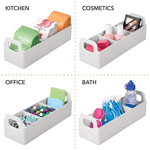 mDesign Plastic Kitchen Pantry, Medicine Countertop Organizer