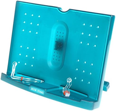 Cook Book Holder | Desktop Reading Shelf Promotes Proper Eye-Level Posture | Adjustable 18 Angles, Ergonomic Standee Design Hold Up 2.4โ Thick Book, Manuals | PP Material | Blue | 1600