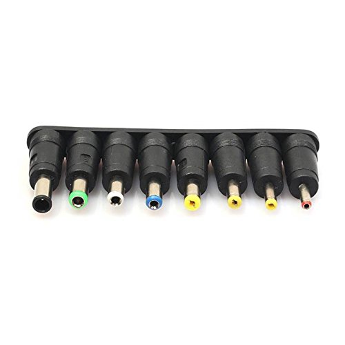 VizGiz 8 Pack 5.5mm x 2.1mm Female DC AC Power Supply Plug Jack Adapter Connector to 8 Male DC 6.0x1.4mm 6.3x3.0mm 5.5x2.5mm 5.5x1.7 Tips Sets for Lenovo Thinkpad Dell Sony Laptop Asus HP LED Strips - Thumbnail 5
