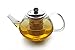 Premium Glass Teapot with Removable Stainless Steel Infuser that holds 34 oz (1000 ml) - Perfect for Making Loose Leaf, Bagged, or Blooming Tea - Made from Clear Heat Resistant Borosilicate Glass
