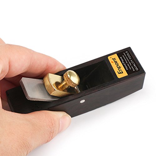 Mini Hand Planer, 0.3 inch Blade Width EnPoint Ebony Hand Plane for Woodworking Portable Planer Curved Bottom Convex Small Plane for Joinery Woodcraft Guitar Violin Viola Cello Wooden Music Instrument