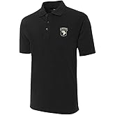 FANNOO Men's Polo Shirts 101st Airborne Stencil Embroidery Short Sleeve Regular-Fit Advantage Performance Shirts
