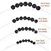 Paxcoo 500pcs Lava Beads Black Lava Rock Beads Kit with Elastic String for Essential Oils Adult Jewelry Making Supplies Bracelets