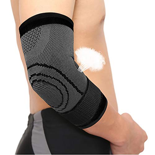 Breathable Elbow Brace Support 1Pair Safety Pressurized Bandage Outdoor Elbow Pads for Sport Basketball Fitness - Thumbnail 5